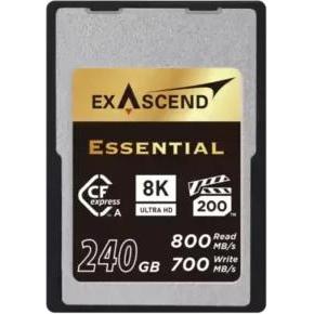 Thumbnail - Exascend CFexpress Card Type A 240GB R800/W700 Essential Serie (Neuheit) (240 GB, CFexpress Typ A), Speicherkarte, Schwa...