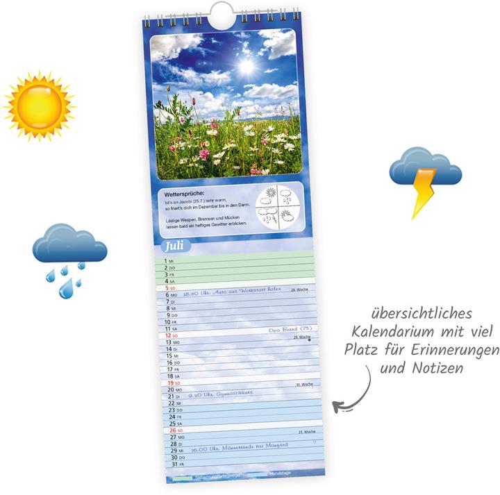 Produktbild Trtsch Streifenkalender Wetterkalender 2026 Notizkalender (Harter Einband, Deutsch)