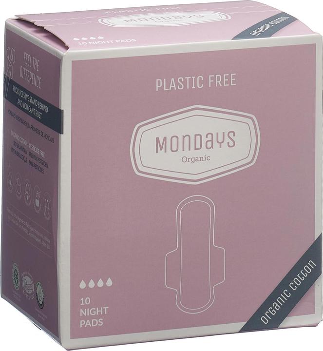 Actual product image Organic Mondays Organic pads with wings (10 x)