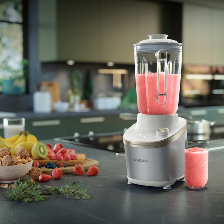Productafbeelding Philips HR3760/01 Atlantic hogesnelheidsmenger, metaal/wit (1500 W)
