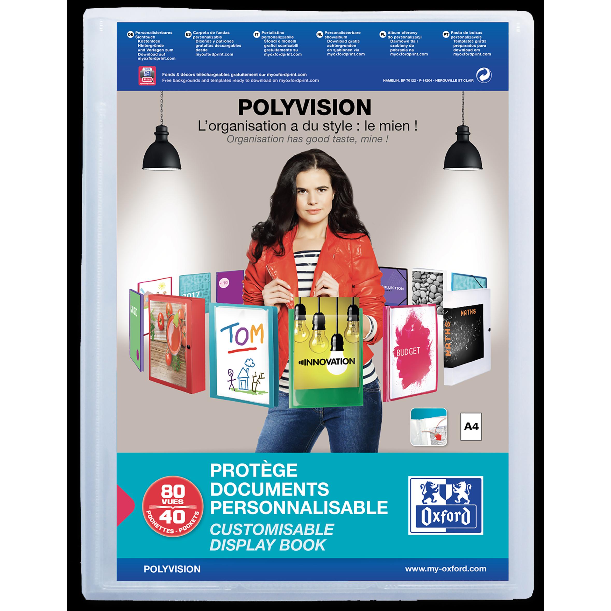 Elba, Mappe, Präsentations-Sichtbuch POLYVISION, 40 Hüllen, farblos DIN A4, aus PP, 0,7 mm, transparent (A4, 1 x)