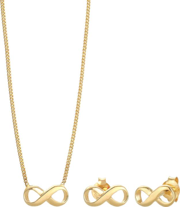 Produktbild Elli Schmuckset Kette Stecker Infinity Symbol Endlos 925 Silber (925er Sterling Silber)