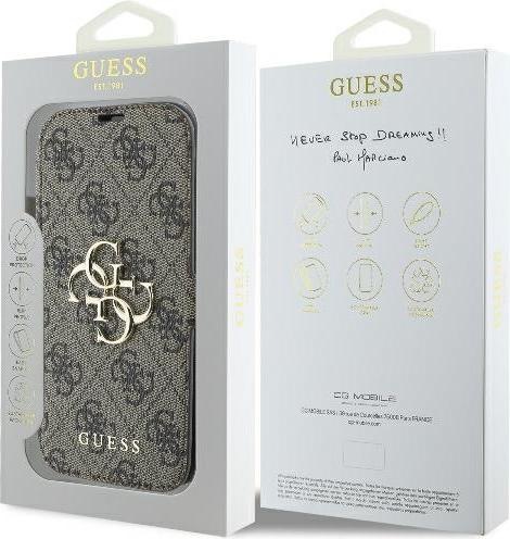 Image du produit Guess GUBKP16M4GMGBR iPhone 16 Plus 6.7" brązowy/brown book 4G Metal Logo (Apple iPhone 16 Plus)