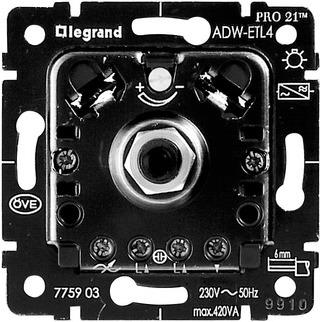 Legrand, Lichtschalter + Storenschalter, 775910 Dimmer mit Druck-Wechselschalter