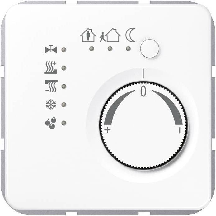 JUNG Raumtemperaturregler UP CD KNX aws glz CD2178WW, Thermostat, Weiss