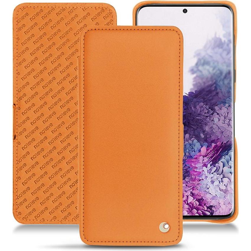 Noreve Lederschutzhülle horizontal (Samsung Galaxy S20), Smartphone Hülle, Orange