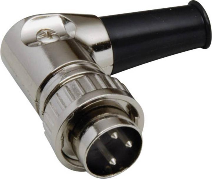 Actual product image BKL Electronic 0202024 DIN circular connector plug, angled Number of poles (num):