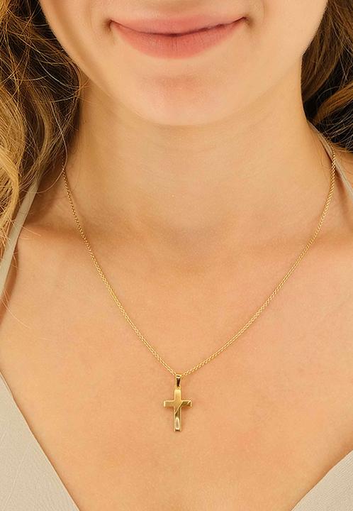 Immagine prodotto Muau Ciondolo croce oro giallo 750, 25x12 mm (Oro e argento)