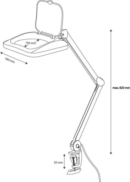 Produktbild Toolcraft TO-7567476 LED Lupenleuchte Vergrösserungsfaktor: 1.75 x EEK: F (A - G) (730 lm)