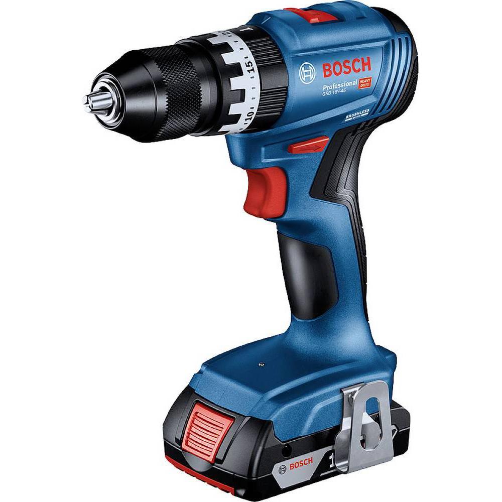 Thumbnail - Bosch Professional, Bohrmaschine + Akkuschrauber, GSB 18V-45 (Akkubetrieb)