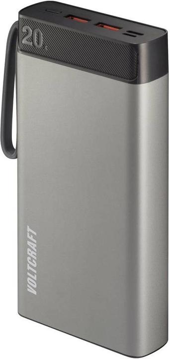 Image du produit Voltcraft PB-20-PD3.0 Powerbank 20000 mAh Power Delivery LiPo Gris-Noir (20000 mAh, 74 Wh)