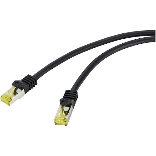 Renkforce RF-4995168 RJ45 Netzwerkkabel, Patchkabel CAT 6a (Rohkabel CAT 7) S/FTP 20.00m Schwarz TP (S/FTP, CAT6a, 20 m)...