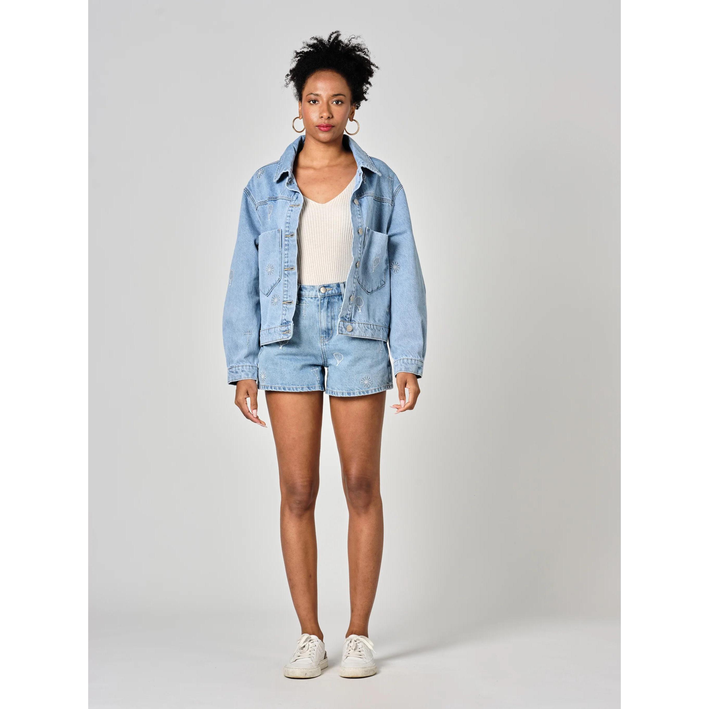 Thumbnail - F.A.M. Paris, Damen, Jacke, Vicky Embro (L), Blau, L