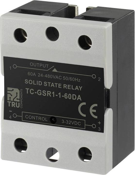 Produktbild Tru Components Halbleiterrelais TC-GSSR-1-60DA 60 A Schaltspannung max. 32 V/DC