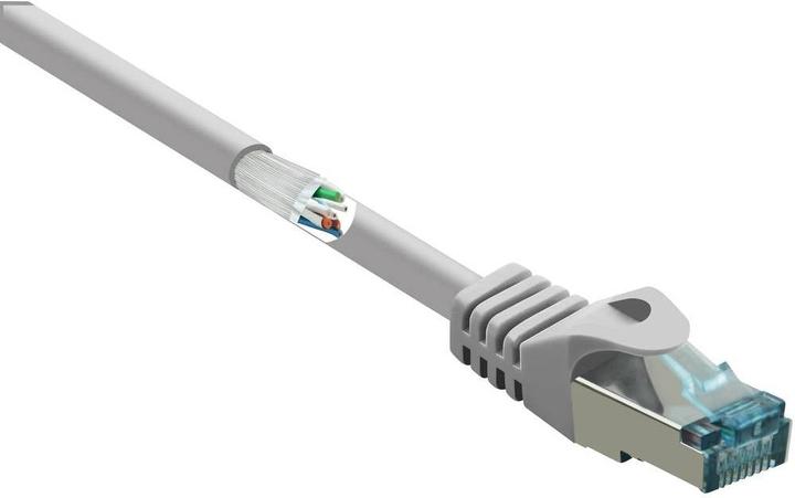 Produktbild Renkforce RF-5047490 RJ45 Netzwerkkabel, Patchkabel CAT 6a S/FTP 2.00 m Grau Flammwidrig 1 St. (S/FTP, CAT6a, 2 m)