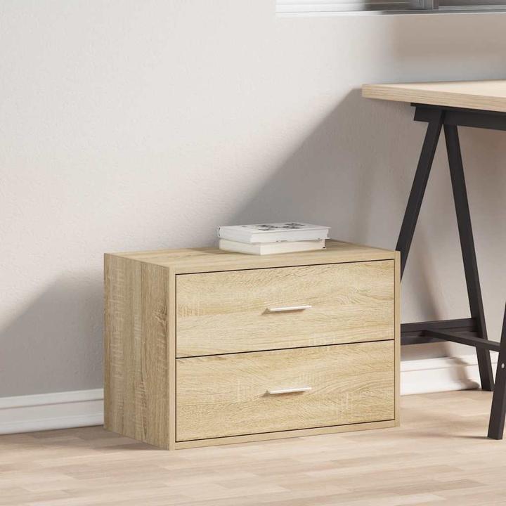 Produktbild VidaXL Schrank mit 2 Schubladen Sonoma-Eiche 60x31x40cm Holzwerkstoff (60 x 31 x 40 cm)