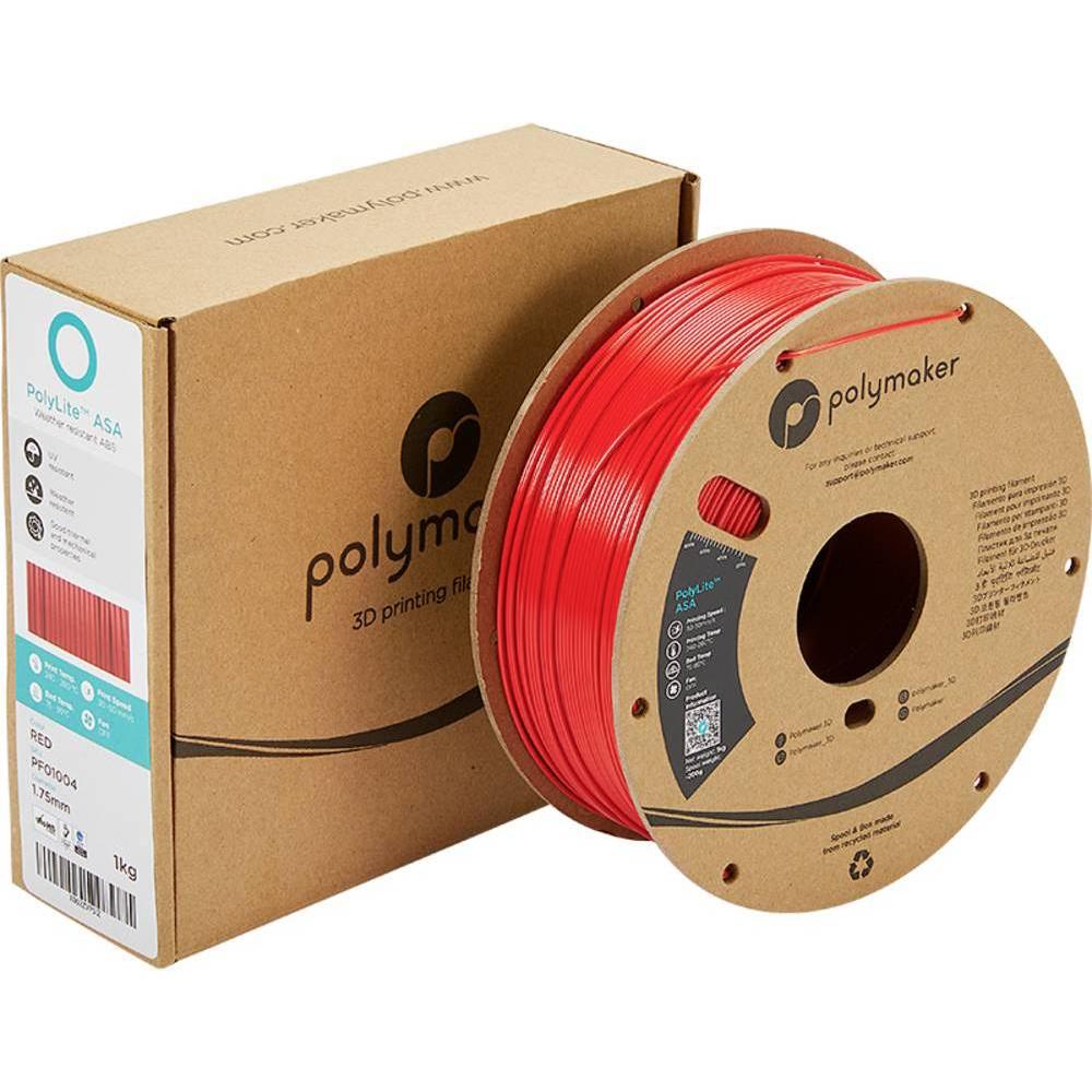 Thumbnail - Polymaker PF01013 PolyLite Filament ASA UV-beständig, witterungsbeständig, hitze (ASA, 2.85 mm, 1000 g, Rot), 3D Filamen...