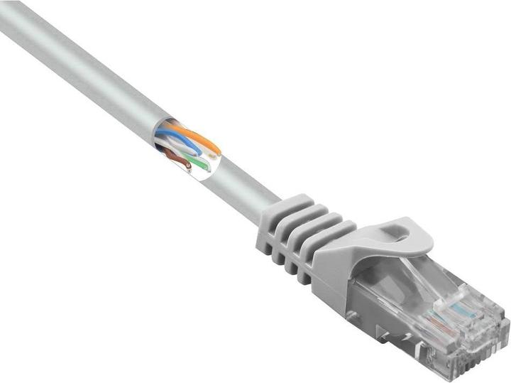 Actual product image Renkforce RF-5047502 RJ45 network cable, patch cable CAT 5e U/UTP 5.00 m Grey with (U/UTP, CAT5e, 5 m)