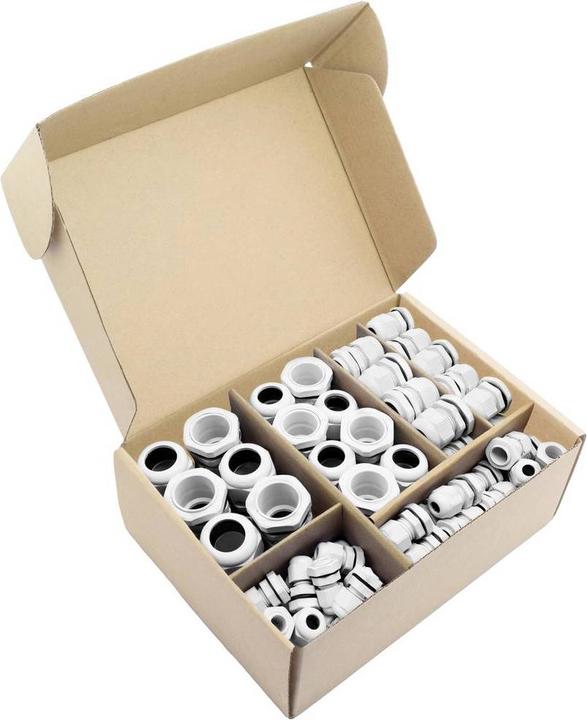 Quadrios 2102CA113 Kabelverschraubung Sortiment PA66 Weiss 60 St.