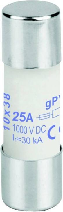 Actual product image Weidmüller FUSE 10X38 25A 1000 VDC GPV S Fine-wire fuse 25 A Contents 1 pc. (25 A)