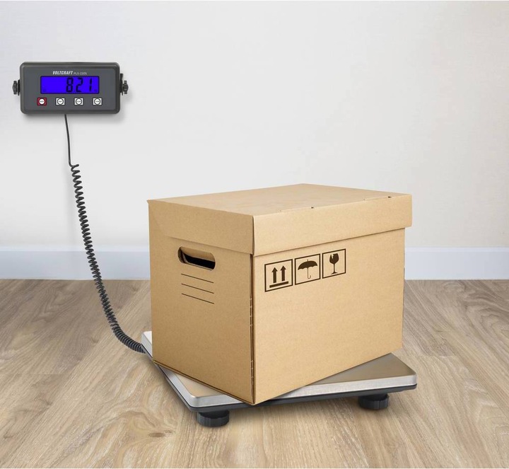 Actual product image Voltcraft VC-12870875 Floor scale Weighing capacity (max.) 200kg Readability 50g via plug-in power supply, b