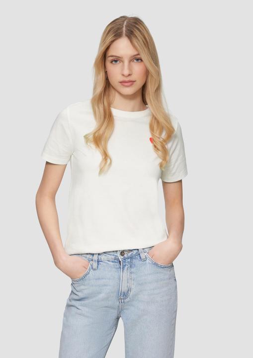 Produktbild S.Oliver T-Shirt Jerseyshirt mit Herz-Stickerei (XXL)