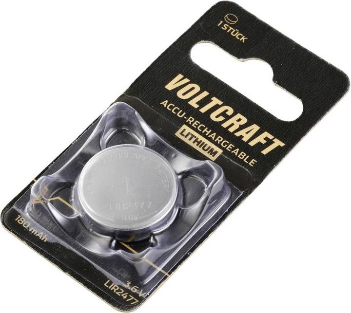 Produktbild Voltcraft Knopfzellen-Akku LIR 2477 Lithium 180 mAh 3.6 V 1 St. (1 Stk., 180 mAh)