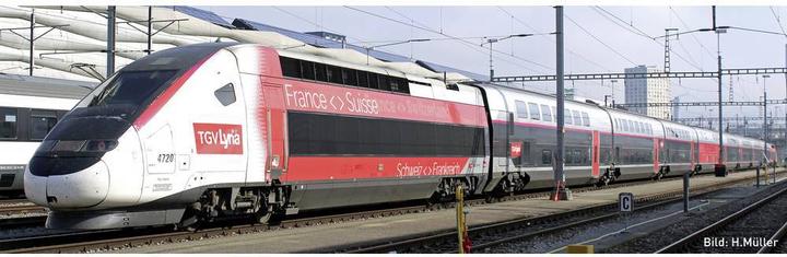 Productafbeelding Lemke KATO by K101762 N Multiple Unit TGV Duplex Lyria, 10 stuks SNCF. (N-spoor)