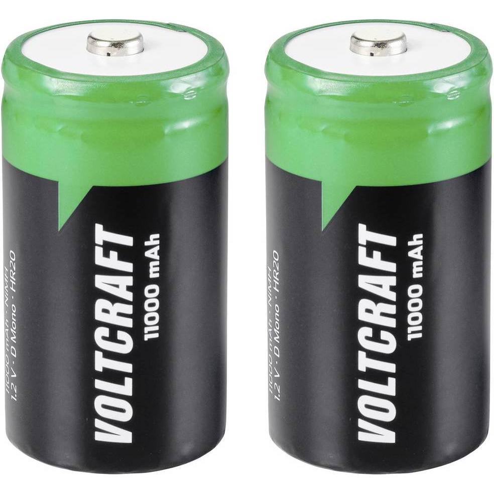 Voltcraft HR20 Mono D -Akku NiMH 11000 mAh 1.2 V 2 St. (2 Stk., D, 11000 mAh), Batterien + Akkus