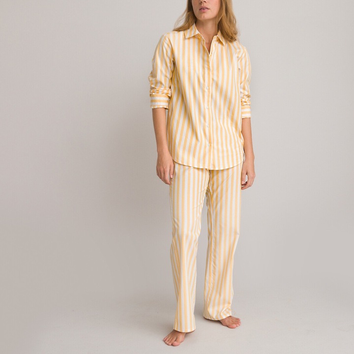 Image du produit La Redoute Collections Pyjama rayé en popeline de coton (34)