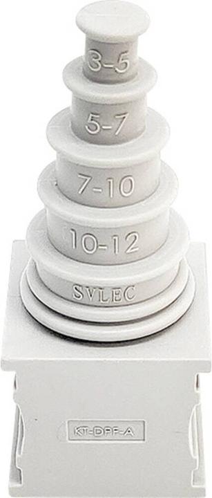 Produktbild Tru Components KT-DPF-A Kabeldurchführung Klemm-O max. 12 mm Elastomer Grau 1 St. (Kabeldurchlass, 2.10 cm)