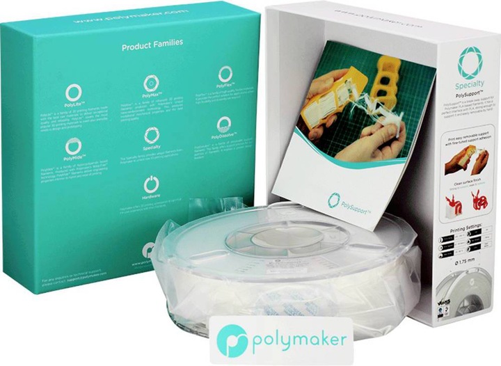 Produktbild Polymaker PD04002 Polysupport Breakaway Filament Supportmaterial 2.85 mm 750 g (2.85 mm, 750 g, Weiss)