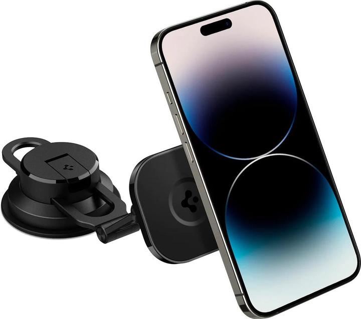 Actual product image Spigen car mount ITS35-3 Onetap Magnetic Magsafe Windshield & Dashboard Car Mount black