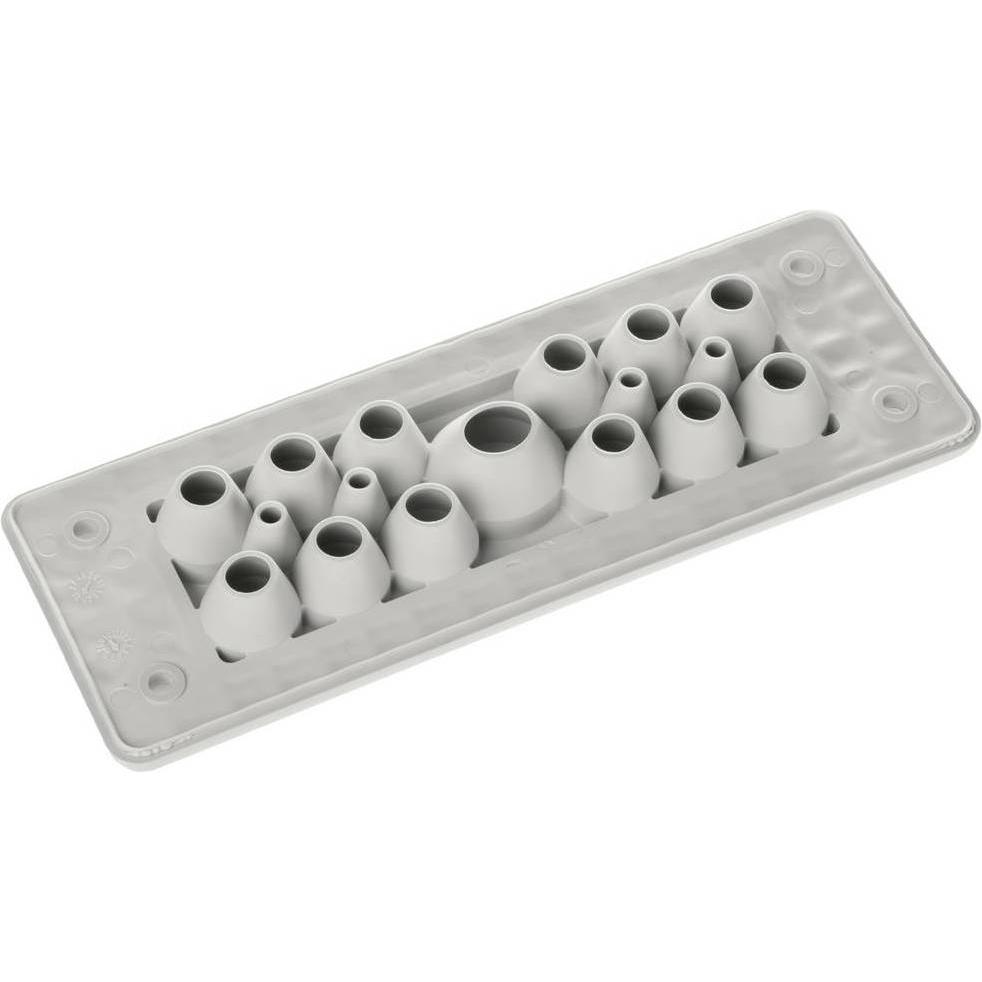 Thumbnail - Trelleborg, Kabelschutz + Kabelführung, MH-24 F 17-3 LIGHT GREY UL94 V-0 IP65 TPE Screw Durchführungsplat (Kabeldurchlas...