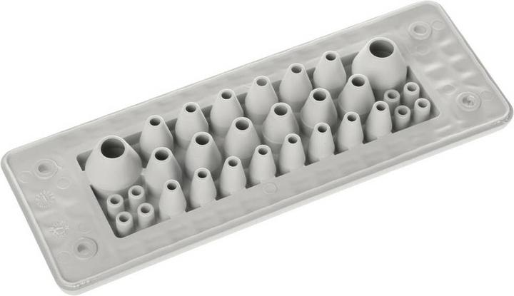 Produktbild Trelleborg MH-24 F 30-2 LIGHT GREY UL94 V-0 IP65 TPE Screw Durchführungsplat (Kabeldurchlass, 15.40 cm)