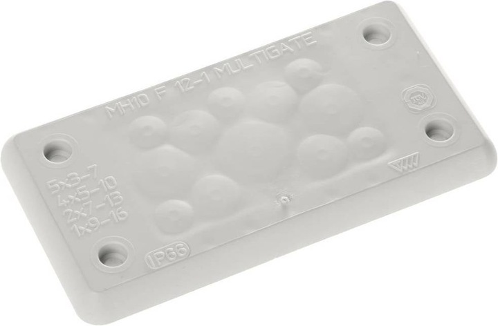 Produktbild Trelleborg MH-10 F 12-1 LIGHT GREY UL94 V-0 IP65 TPE Screw Durchführungsplat (Kabeldurchlass, 10.70 cm)