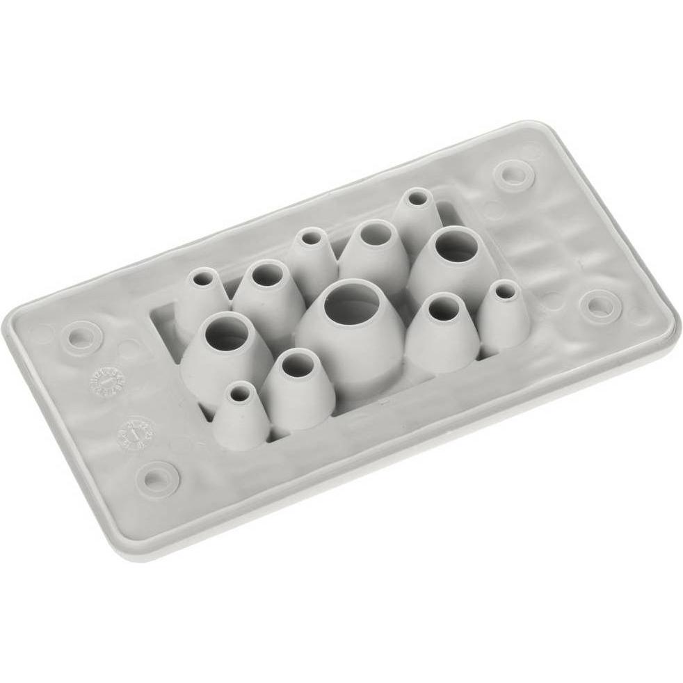 Thumbnail - Trelleborg, Kabelschutz + Kabelführung, MH-10 F 12-1 LIGHT GREY UL94 V-0 IP65 TPE Screw Durchführungsplat (Kabeldurchlas...