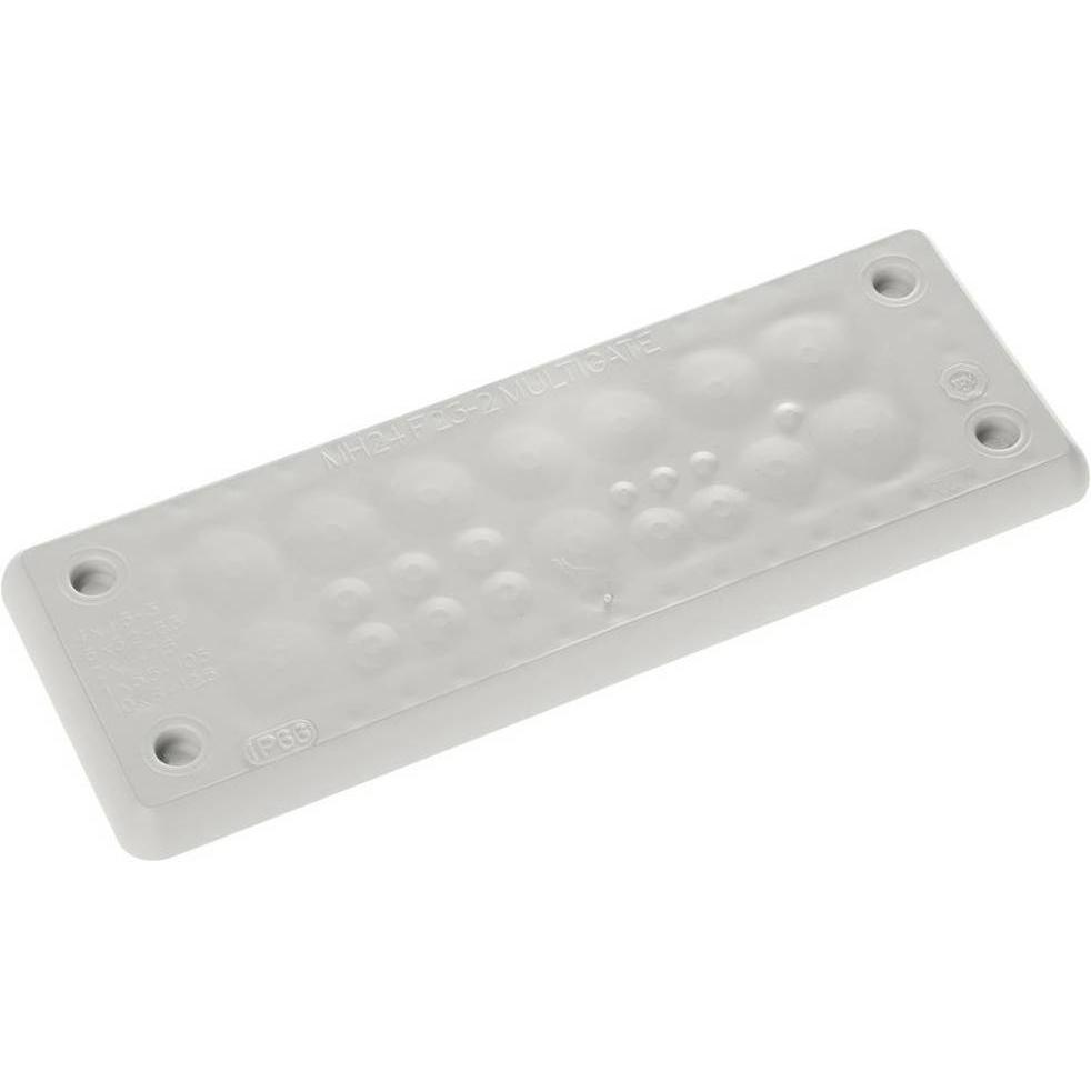 Trelleborg, Kabelschutz + Kabelführung, MH-24 F 23-2 LIGHT GREY UL94 V-0 IP65 TPE Screw Durchführungsplat (Kabeldurchlas...