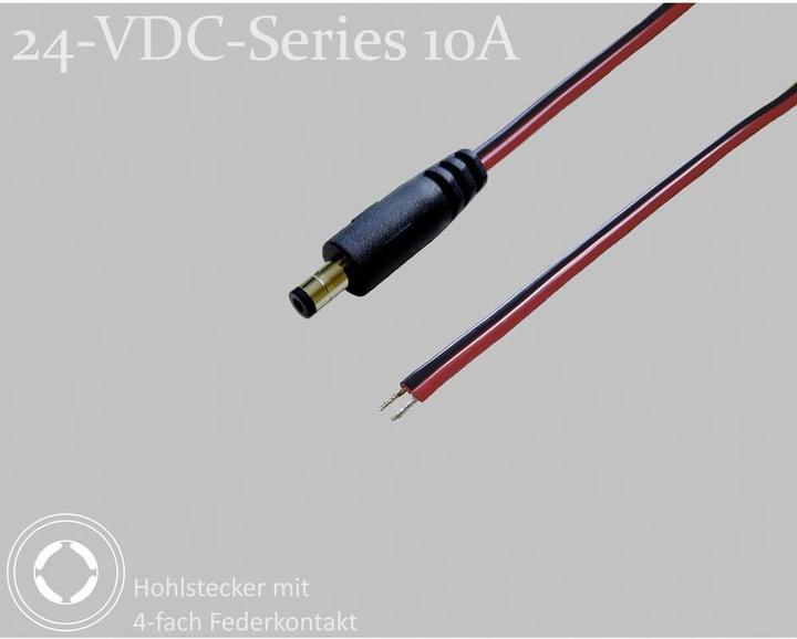 Produktbild von VS-ELECTRONIC DC-Stecker 2,1x5,5 Mm – Japanische Qualität, Mit Knickschutz, Für Netzteile