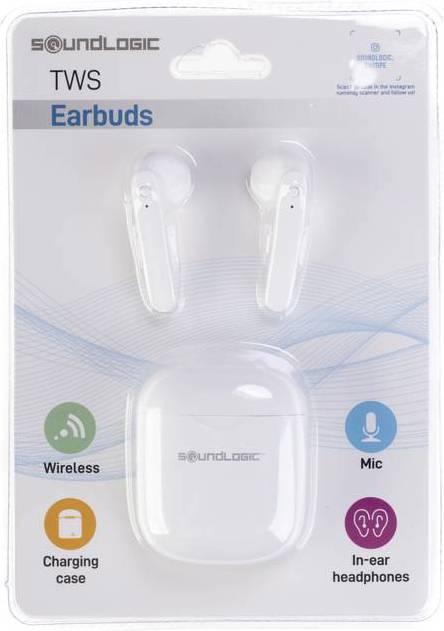 Image du produit Soundlogic TWS Earbuds Écouteurs intra-auriculaires Bluetooth® blanc (Sans fil)