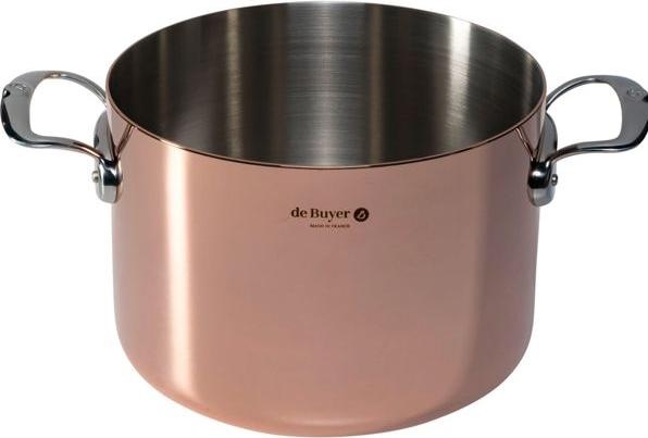 Actual product image de Buyer Prima Matera cooking pot induction, with lid (24 cm, Pot, Copper, Stainless steel)