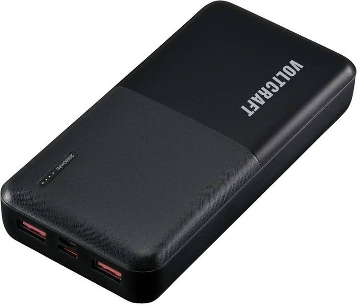 Voltcraft PB-19C-M Powerbank 20000 mAh Power Delivery Quick Charge LiPo Schwarz (20000 mAh, 74 Wh)
