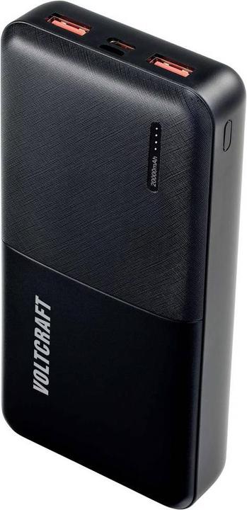 Produktbild Voltcraft PB-19C-M Powerbank 20000 mAh Power Delivery Quick Charge LiPo Schwarz (20000 mAh, 74 Wh)