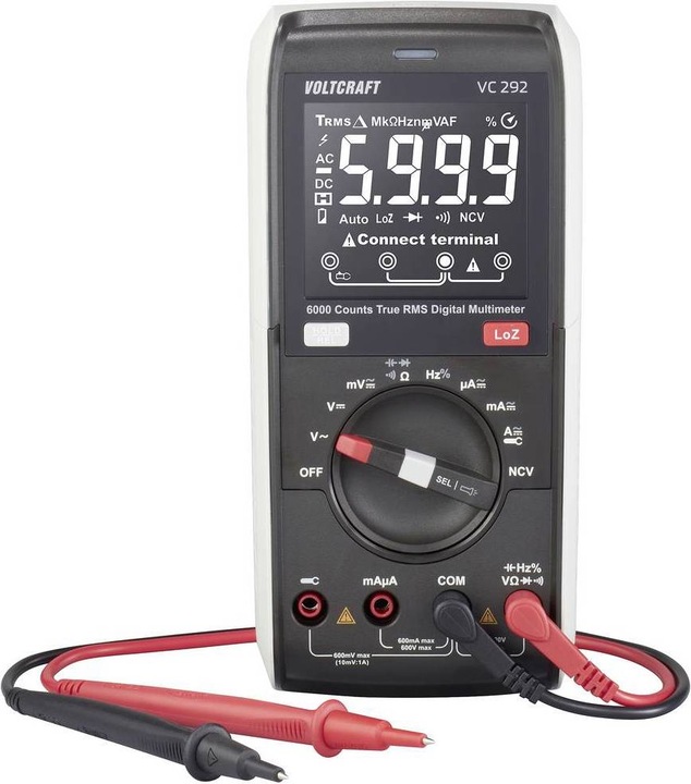 Produktbild Voltcraft VC292 Hand-Multimeter digital CAT III 600V Anzeige (Counts): 6000 (CAT III 600V)