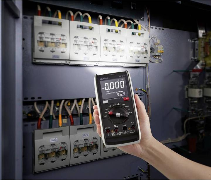 Actual product image Voltcraft VC232 Hand-held multimeter digital CAT III 600 V Display (counts): 2000 (CAT III 600V)