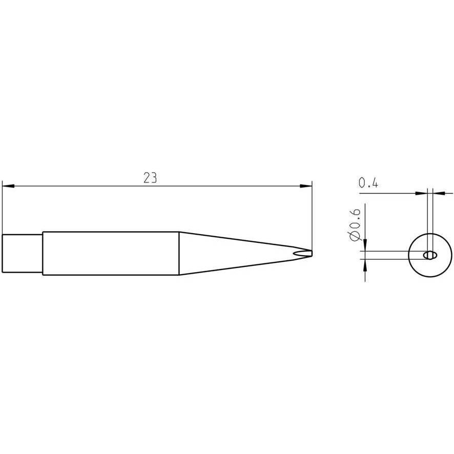 Thumbnail - Weller Erem Weller RTMS 006 S MS Lötspitze Meisselform Spitzen-Grösse 0.60mm Inhalt 1St. (Lötkolben), Lötgerät Zubehör