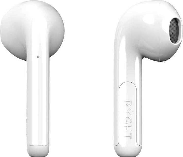 Image du produit Ryght WAYS2 Oreillette stéréo Bluetooth® blanche Indicateur de charge de la batterie, oreillette, étui de (25 h, Sans fil)