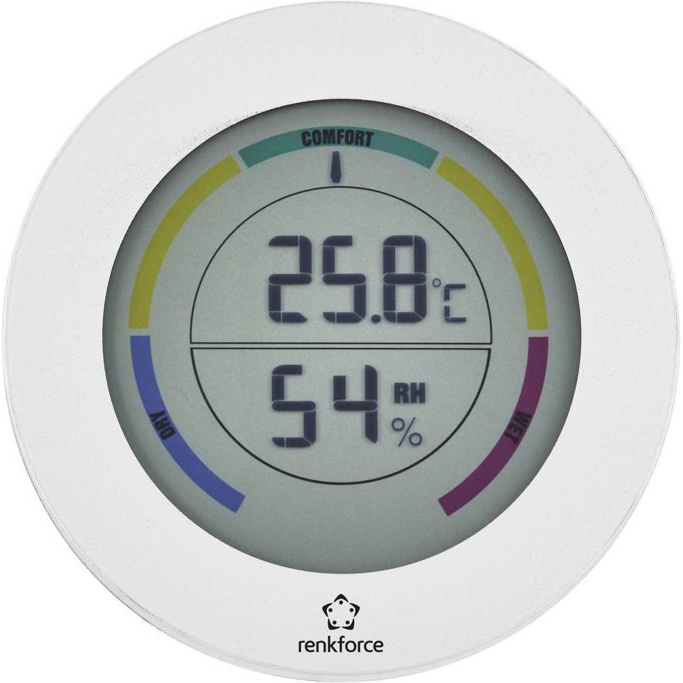 Thumbnail - Renkforce Thermo-/Hygrometer Silber, Thermometer + Hygrometer, Silber