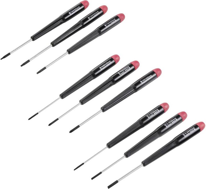Produktbild Toolcraft Schraubendreher-Set 9teilig Schlitz, Kreuzschlitz Phillips, T-Profil (Schlitz, Phillipps-Kreuzschlitz (PH), T-profil)