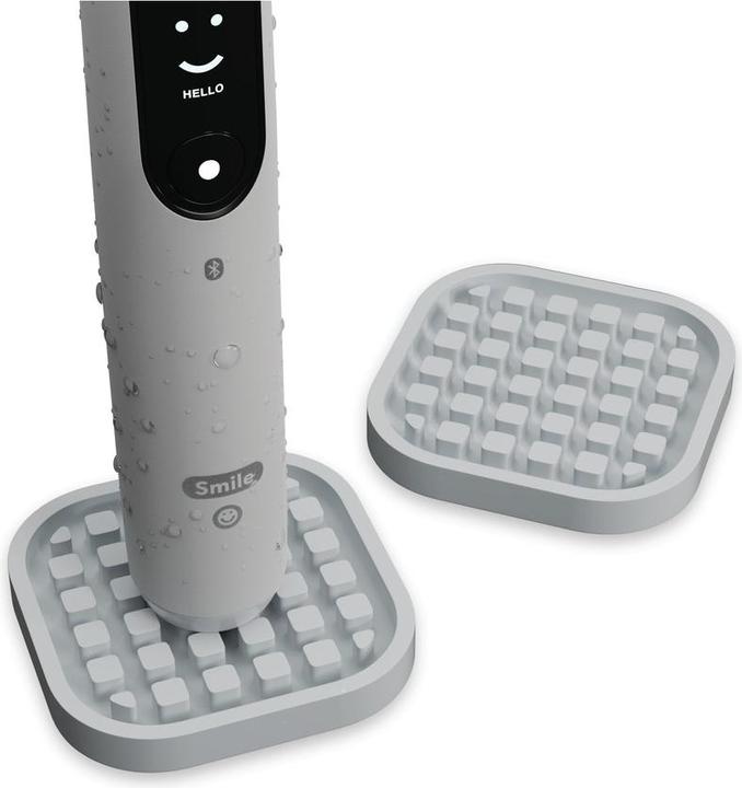 Produktbild Qikfresh Zahnbürsten Untersetzer Grau 2er Set (Zahnbürstenhalter)